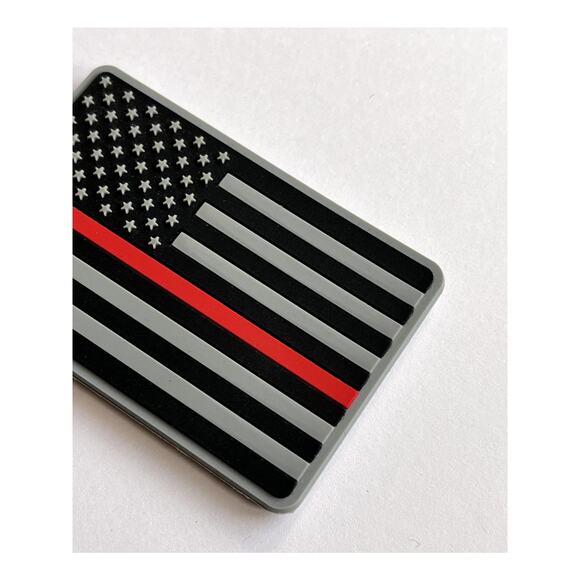 Thin Red Line American Flag Keychain Fire Department - Picture 5 of 7